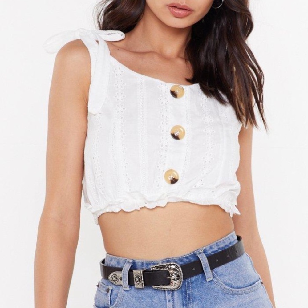 Oh Broderie Sis Crop Top